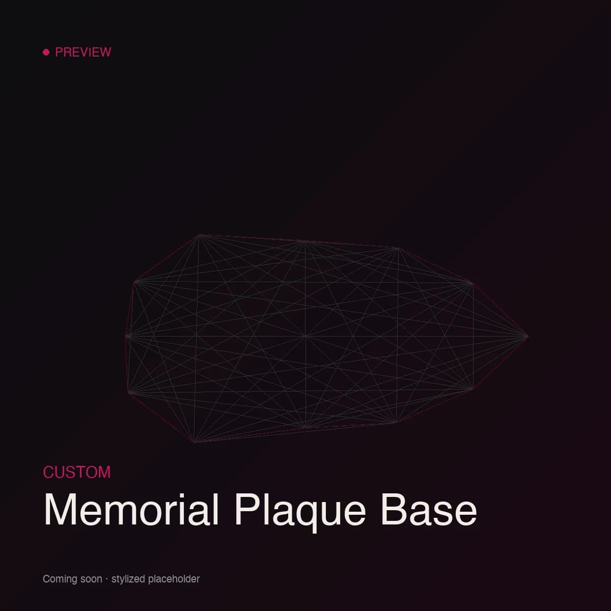 Memorial Plaque Base (placeholder) — primary view
